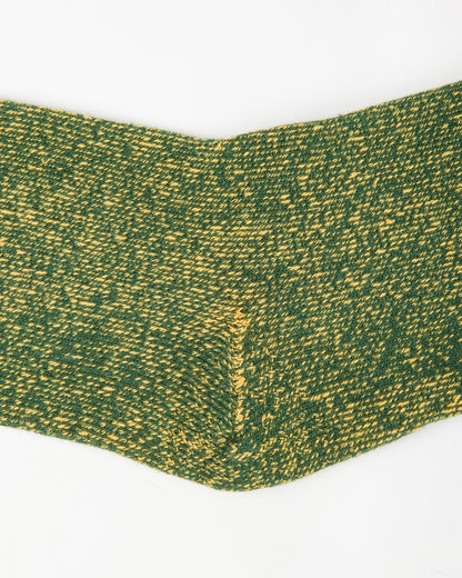 RoToTo Reversible Pile Socks - Ivy Green/Dark Yellow - Standard & Strange