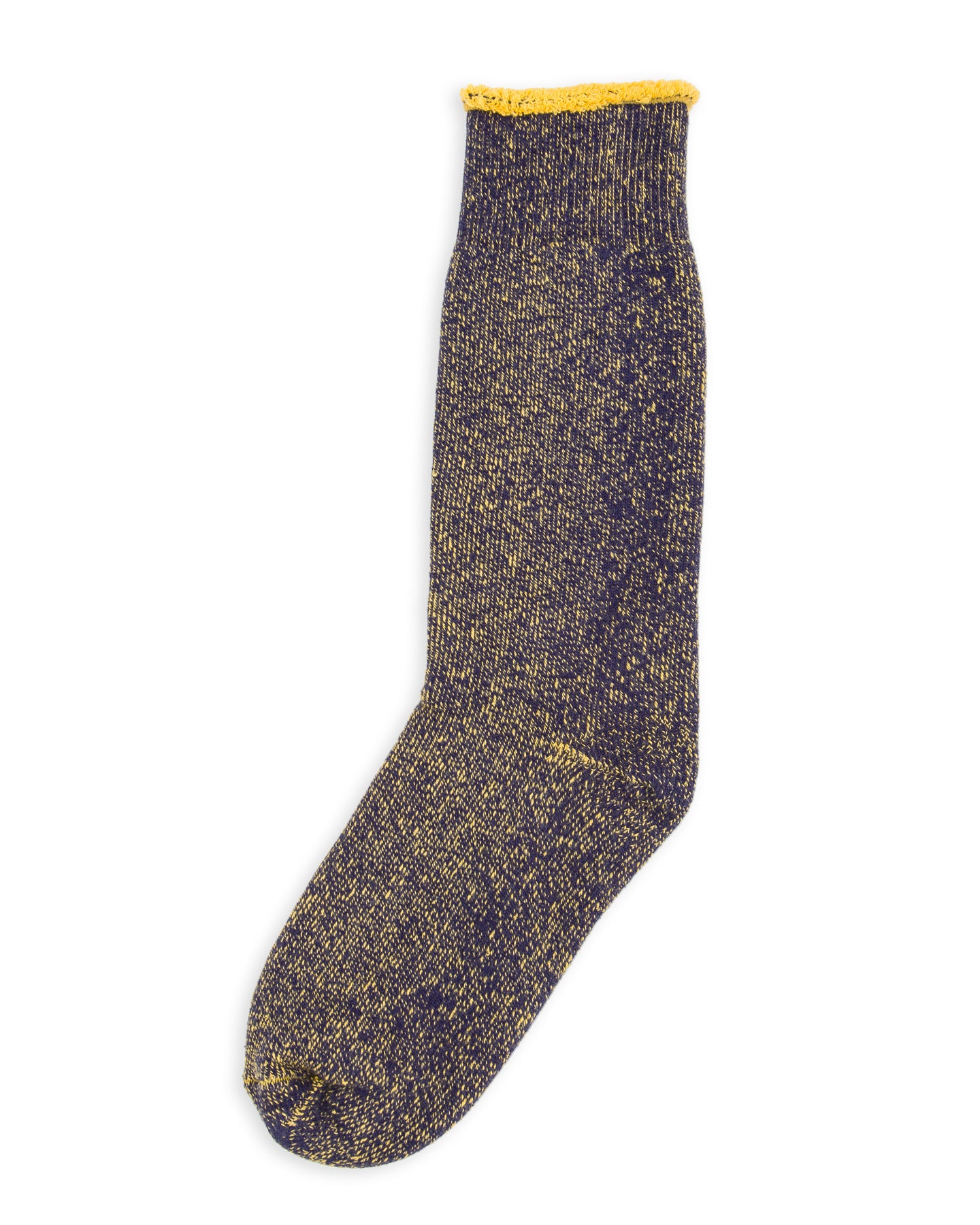 RoToTo Reversible Pile Socks - Navy/Yellow - Standard & Strange