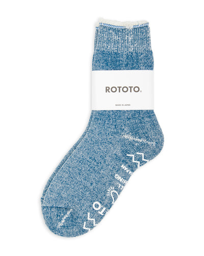 RoToTo Shaggy Pile Room Socks - Dark Blue - Standard & Strange