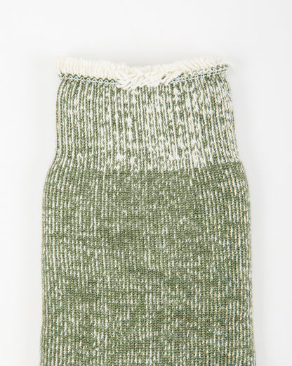 RoToTo Shaggy Pile Room Socks - Moss Green - Standard & Strange