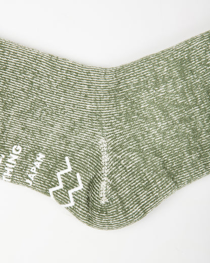 RoToTo Shaggy Pile Room Socks - Moss Green - Standard & Strange