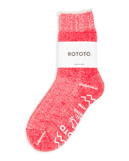 RoToTo Shaggy Pile Room Socks - Red - Standard & Strange