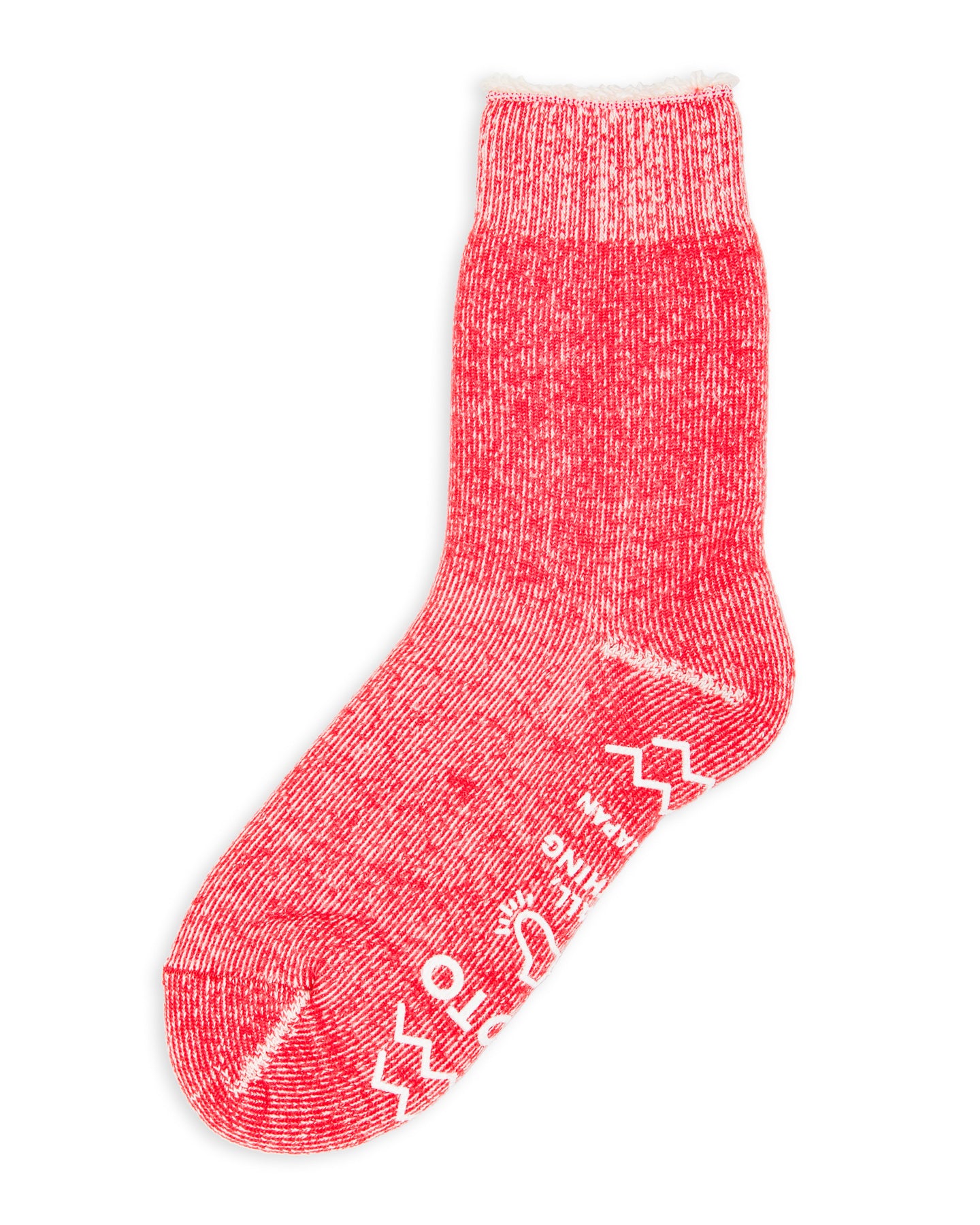 RoToTo Shaggy Pile Room Socks - Red - Standard & Strange