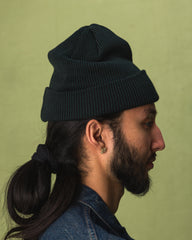 RoToTo Super Soft 2-Way Beanie - Dark Green/Black - Standard & Strange