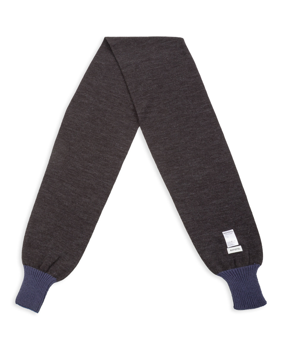 RoToTo Sweater Sleeve Scarf - Charcoal/Dark Blue - Standard & Strange