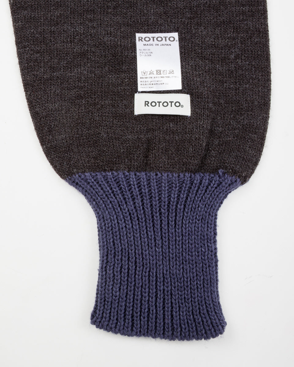 RoToTo Sweater Sleeve Scarf - Charcoal/Dark Blue - Standard & Strange