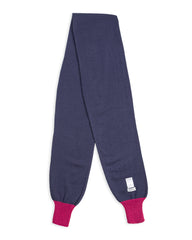 Sweater Sleeve Scarf - Dark Blue/Dark Pink