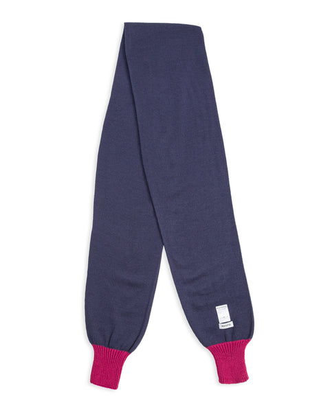 Sweater Sleeve Scarf - Dark Blue/Dark Pink