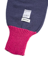 Sweater Sleeve Scarf - Dark Blue/Dark Pink