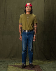 Standard & Strange Wakayama Special Loopwheel Tee - Martini Olive - Standard & Strange