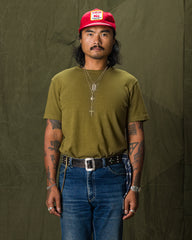 Standard & Strange Wakayama Special Loopwheel Tee - Martini Olive - Standard & Strange