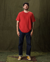 Standard & Strange Wakayama Special Loopwheel Tee - Tomato Red - Standard & Strange