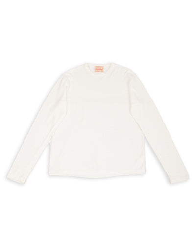 Standard & Strange Wakayama Special Loopwheel L/S Tee - Cream - Standard & Strange