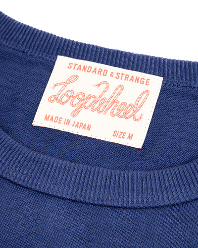 Standard & Strange Wakayama Special Loopwheel Tee - Cobalt Blue - Standard & Strange