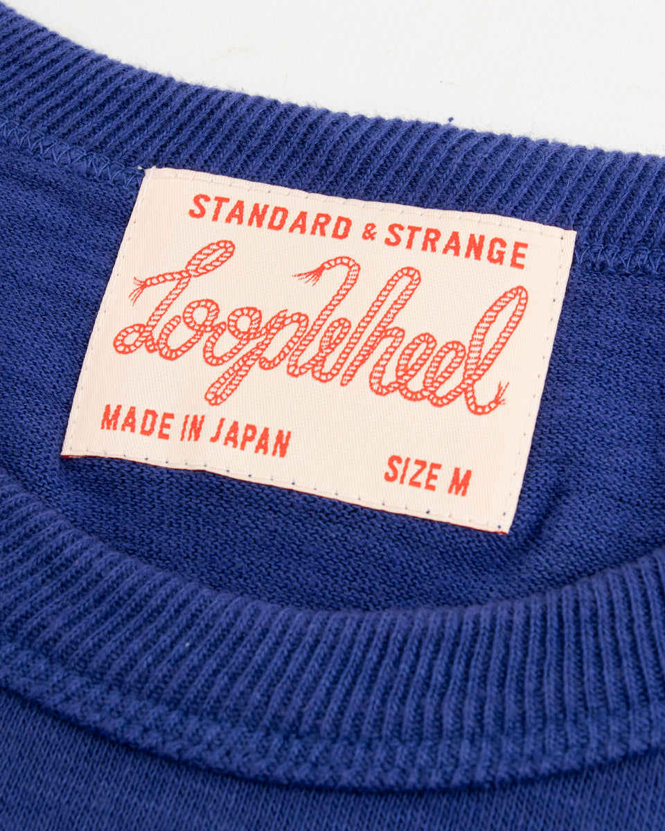 Standard & Strange Wakayama Special Loopwheel Tee Cobalt Blue
