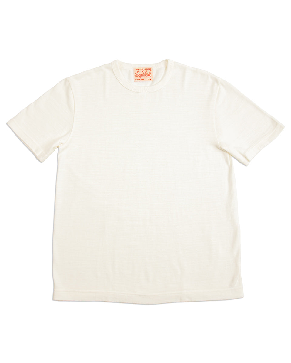 Standard & Strange Wakayama Special Loopwheel Tee - Cream - Standard & Strange