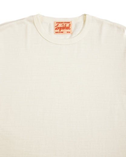 Standard & Strange Wakayama Special Loopwheel Tee - Cream - Standard & Strange