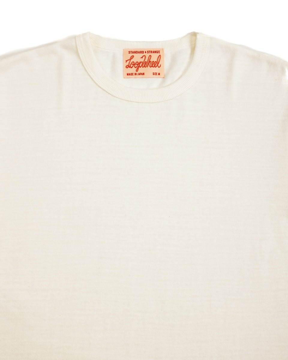 Standard & Strange Wakayama Special Loopwheel Tee - Cream - Standard & Strange