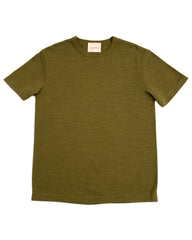 Standard & Strange Wakayama Special Loopwheel Tee - Martini Olive - Standard & Strange