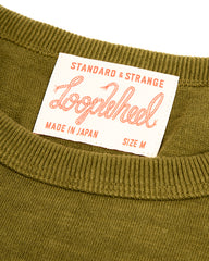 Standard & Strange Wakayama Special Loopwheel Tee - Martini Olive - Standard & Strange