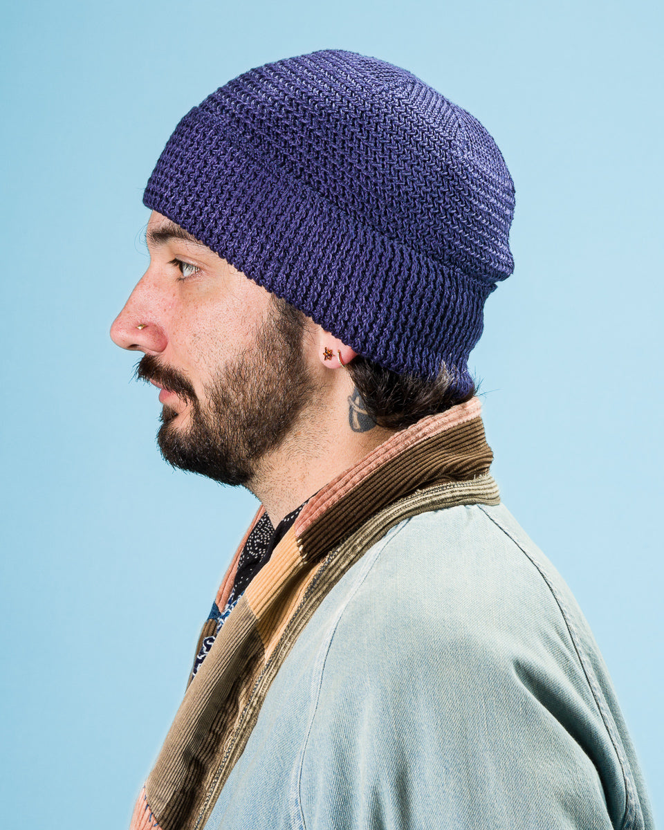 Standard & Strange Linen Watch Cap - Indigo