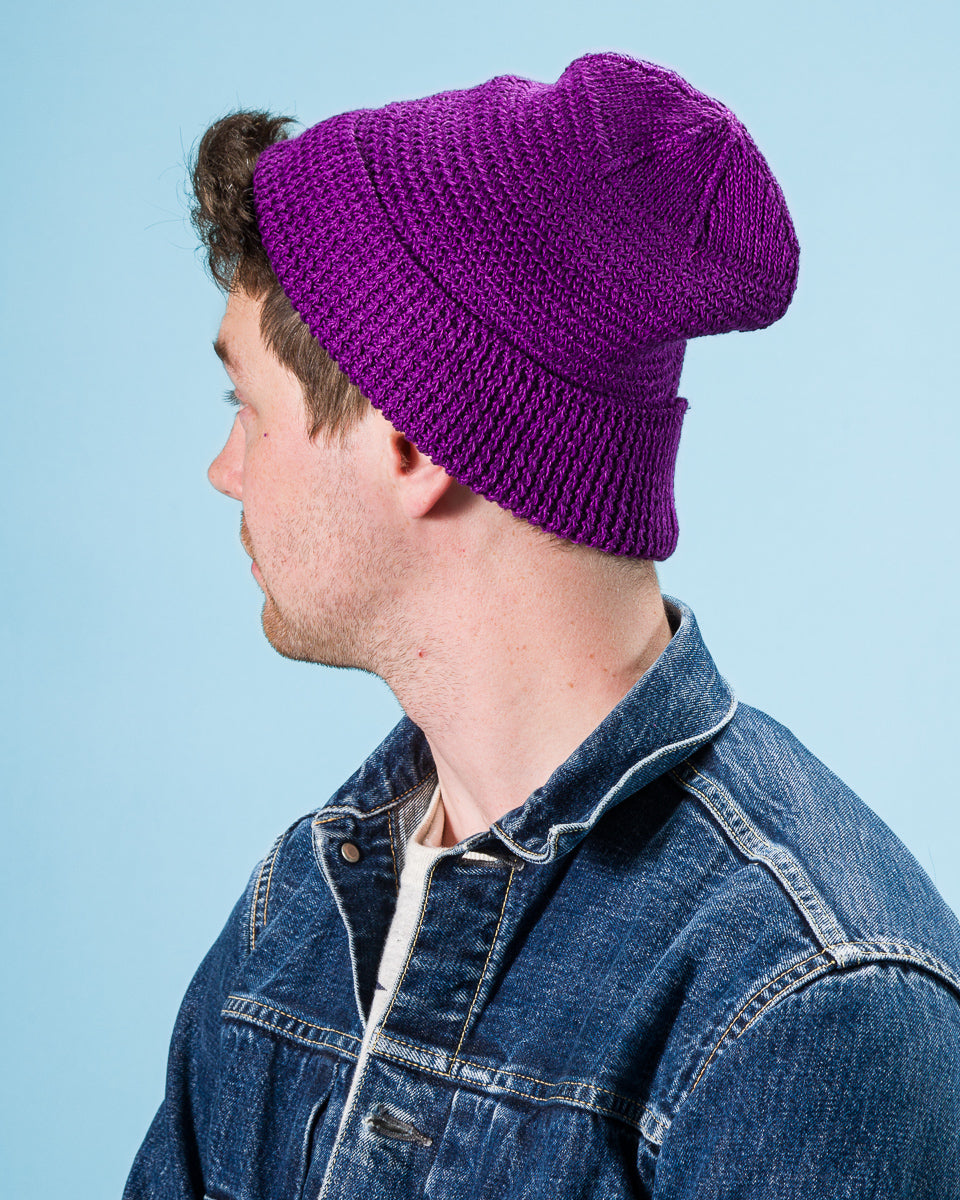 Standard & Strange Linen Watch Cap - Purple - Standard & Strange