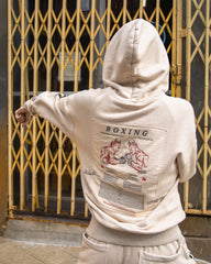 Samuel Zelig Boxing Hoodie - Oatmeal Grey - Standard & Strange