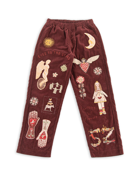 Samuel Zelig Folk Pant - Burgundy - Standard & Strange