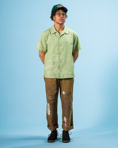 Samuel Zelig Hotel Camp Shirt - Mint Green - Standard & Strange