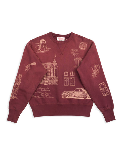 Samuel Zelig Hotel Crewneck - Burgundy - Standard & Strange