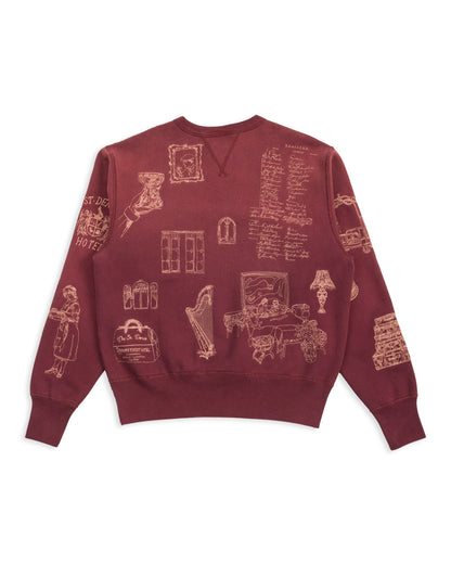 Samuel Zelig Hotel Crewneck - Burgundy - Standard & Strange