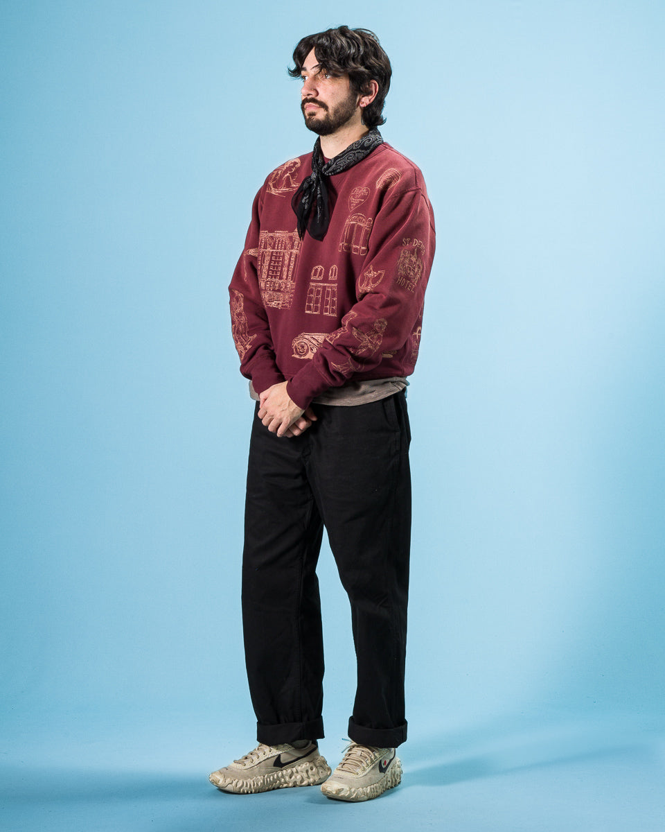 Samuel Zelig Hotel Crewneck - Burgundy - Standard & Strange