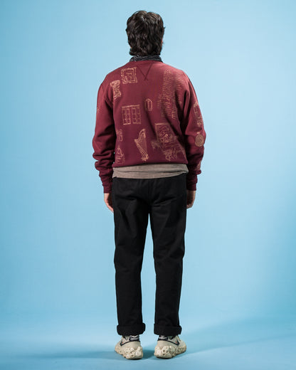 Samuel Zelig Hotel Crewneck - Burgundy - Standard & Strange