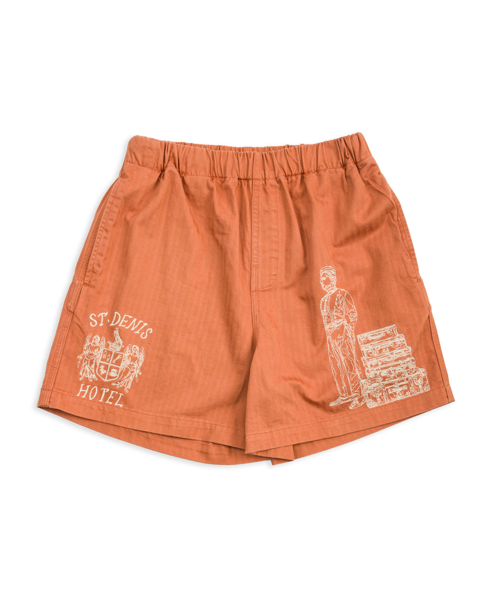 Samuel Zelig Hotel Short - Terracotta - Standard & Strange