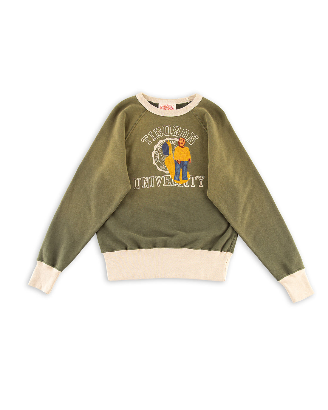 Samuel Zelig Tiburon Crewneck - Green/Oatmeal - Standard & Strange