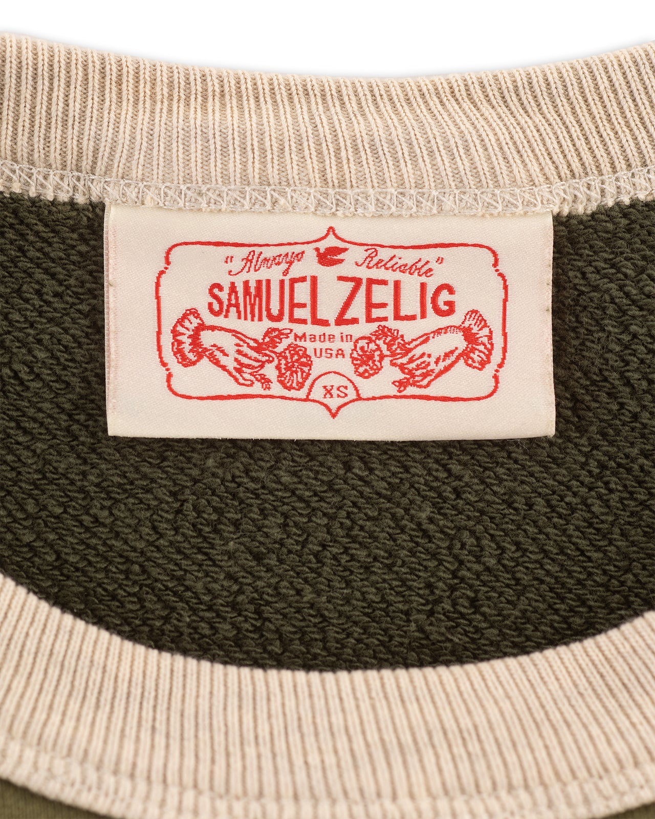 Samuel Zelig Tiburon Crewneck - Green/Oatmeal – Standard & Strange