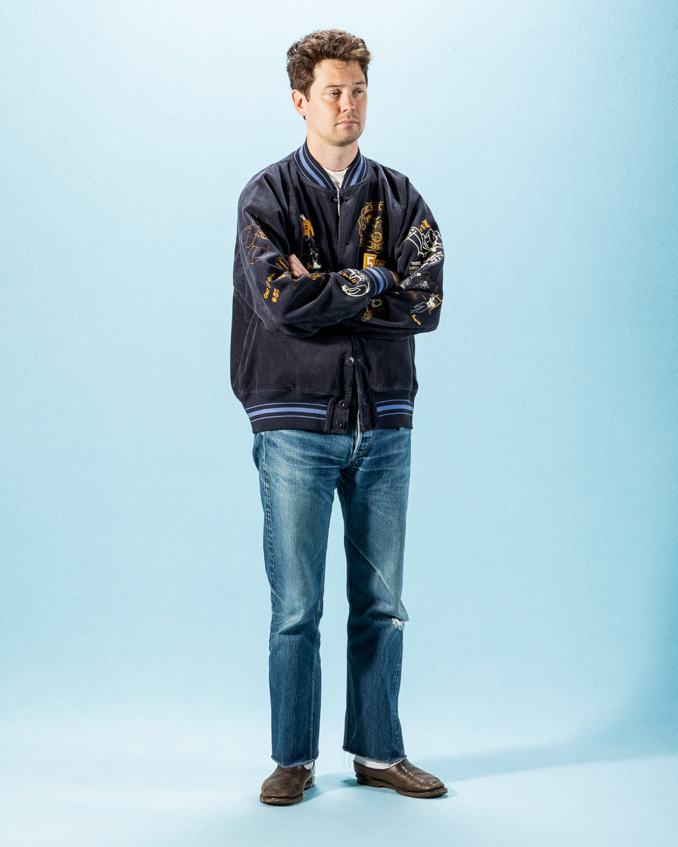 Samuel Zelig Varsity Jacket - Navy - Standard & Strange