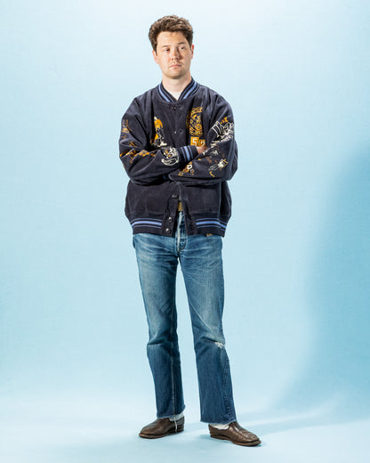 Samuel Zelig Varsity Jacket - Navy - Standard & Strange