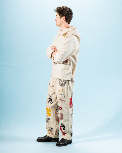 Samuel Zelig Varsity Pant - Ecru - Standard & Strange