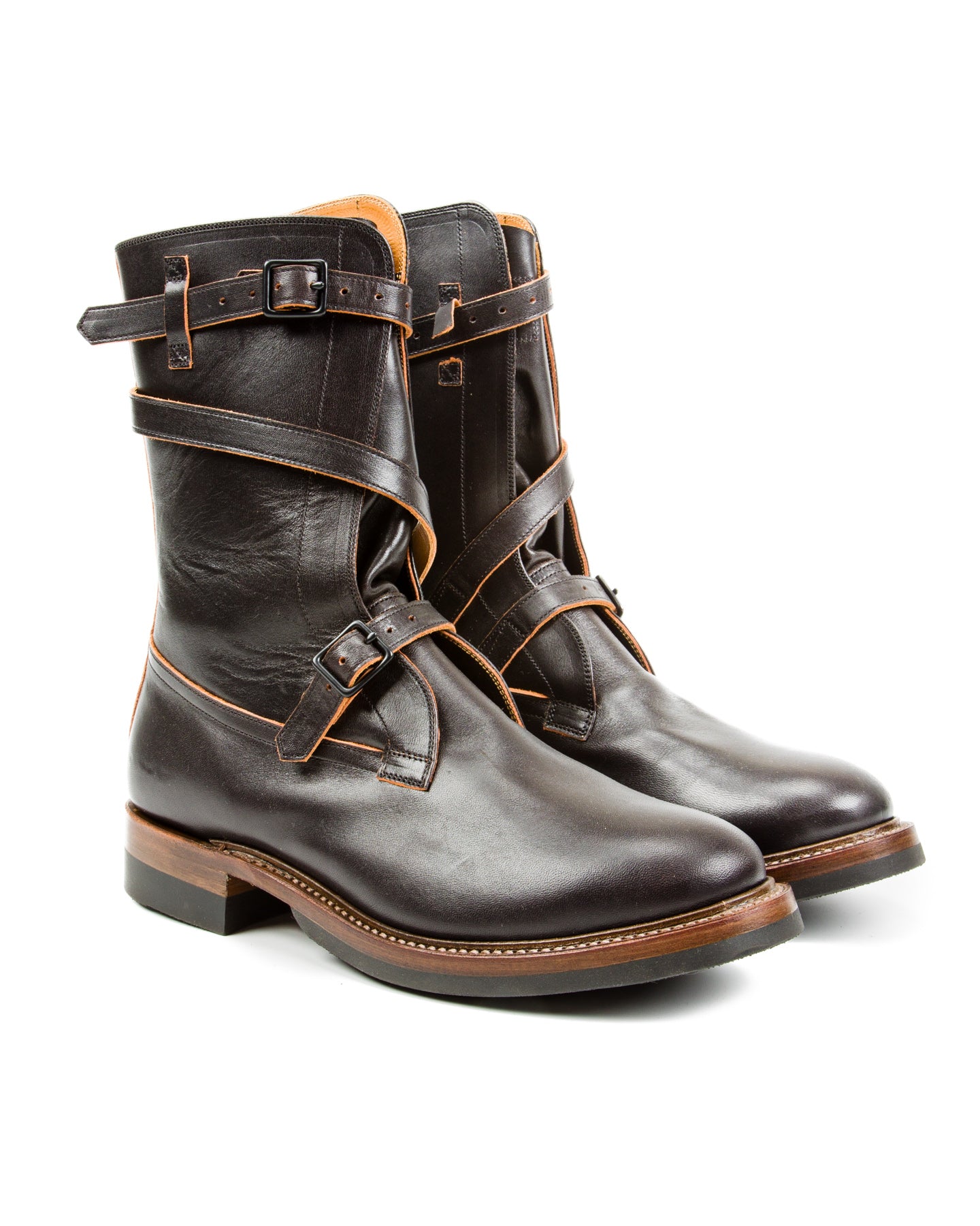 Scratch & Dent [Scratch & Dent] Tanker Boots - Black Horsehide 8D - Standard & Strange