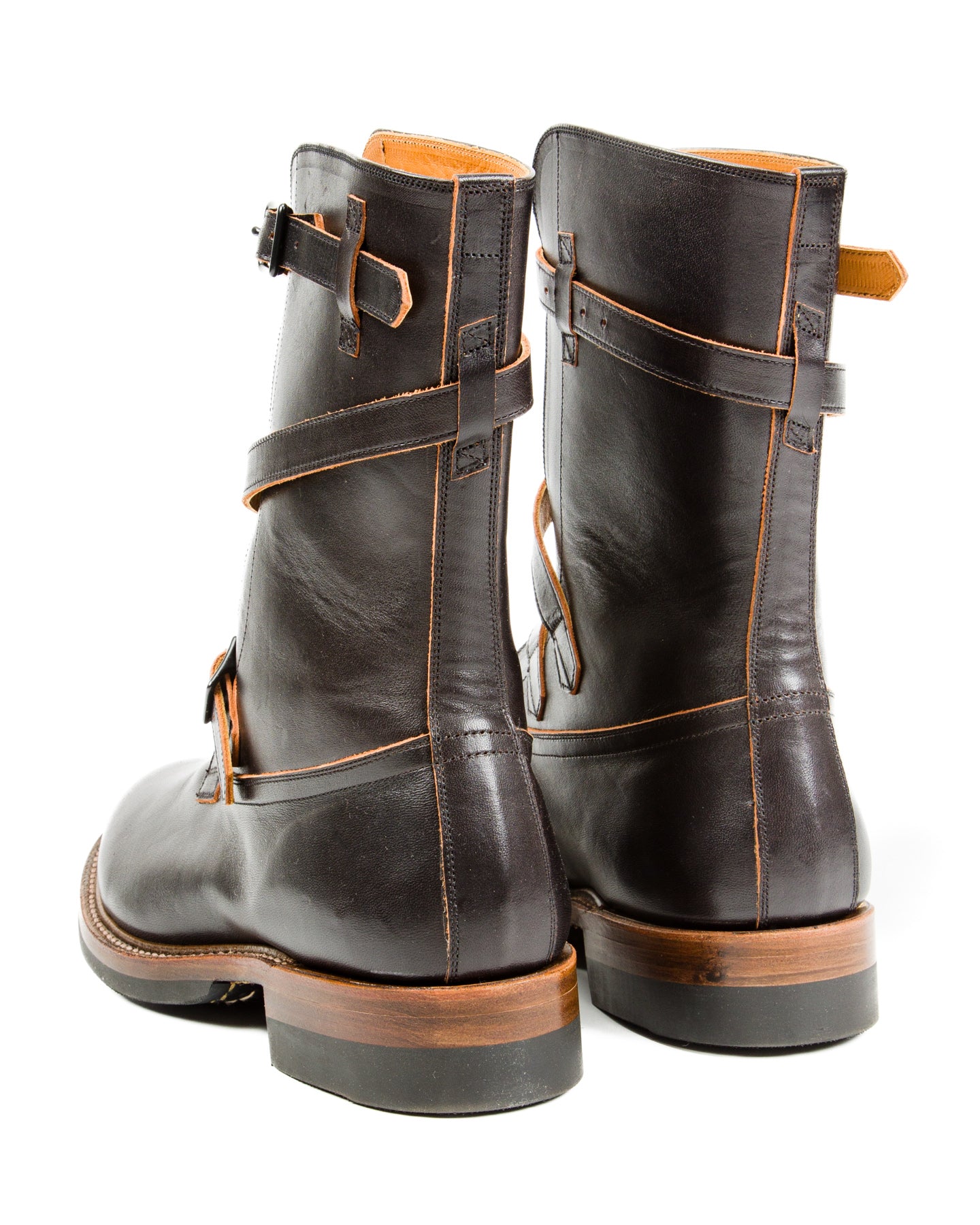 Scratch & Dent [Scratch & Dent] Tanker Boots - Black Horsehide 8D - Standard & Strange