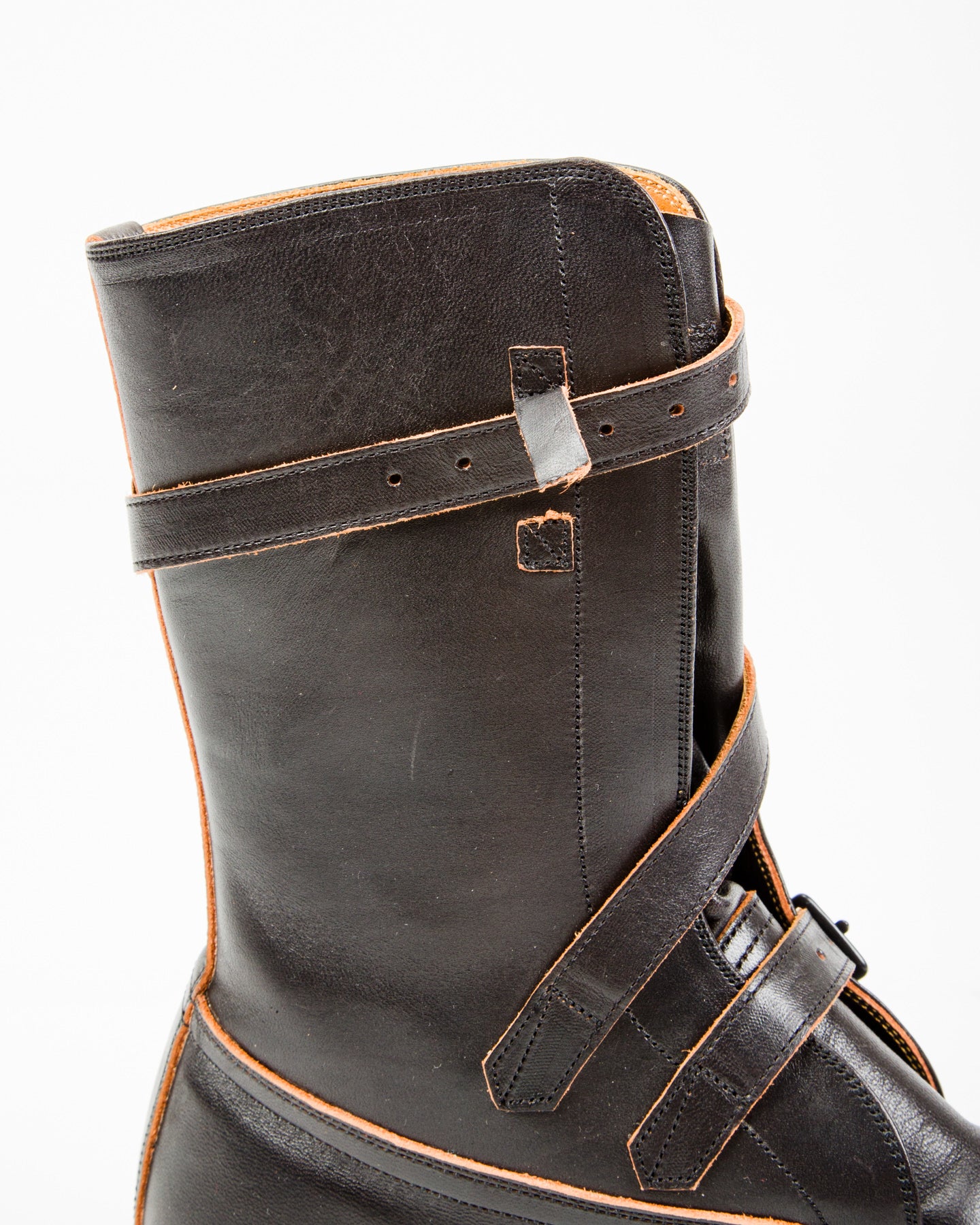 Scratch & Dent [Scratch & Dent] Tanker Boots - Black Horsehide 8D - Standard & Strange