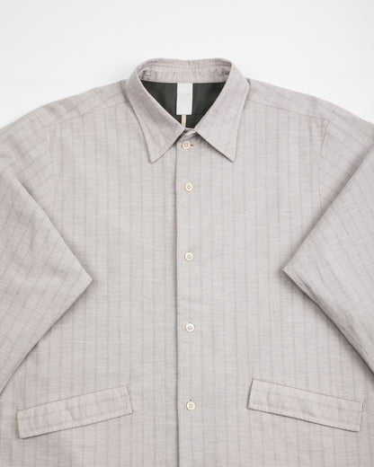 Senui Cover Shirt - Grey Beige Poplin - Standard & Strange
