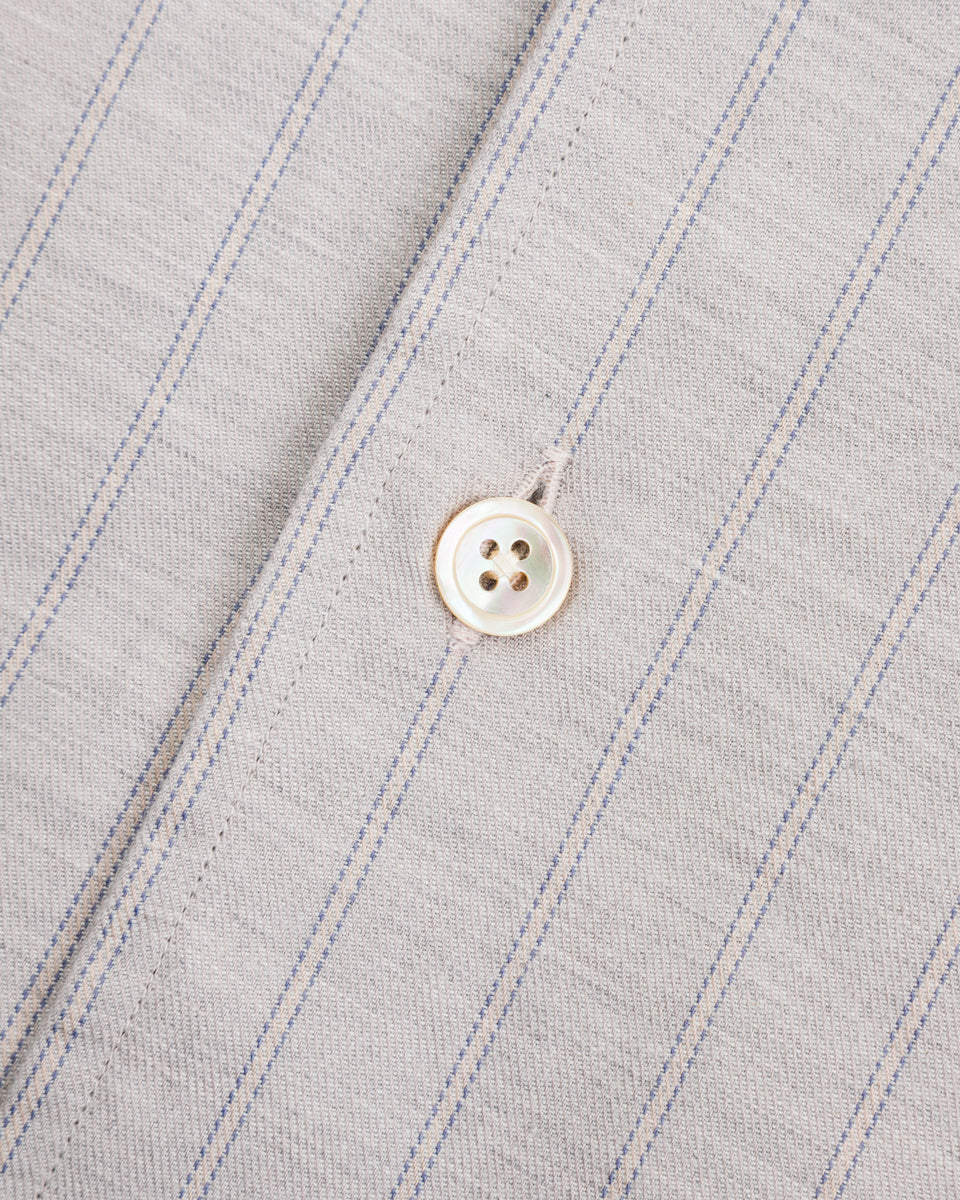 Senui Cover Shirt - Grey Beige Poplin - Standard & Strange