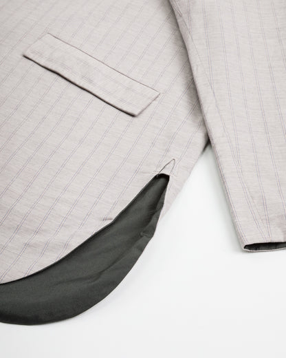 Senui Cover Shirt - Grey Beige Poplin - Standard & Strange