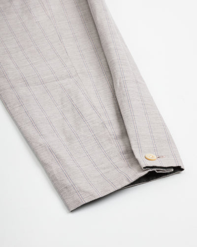 Senui Cover Shirt - Grey Beige Poplin - Standard & Strange