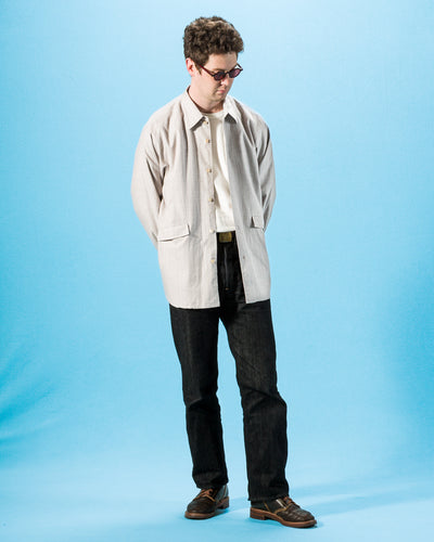 Senui Cover Shirt - Grey Beige Poplin - Standard & Strange