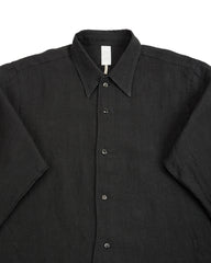 Senui Inside Pockets Shirt - Black Linen - Standard & Strange