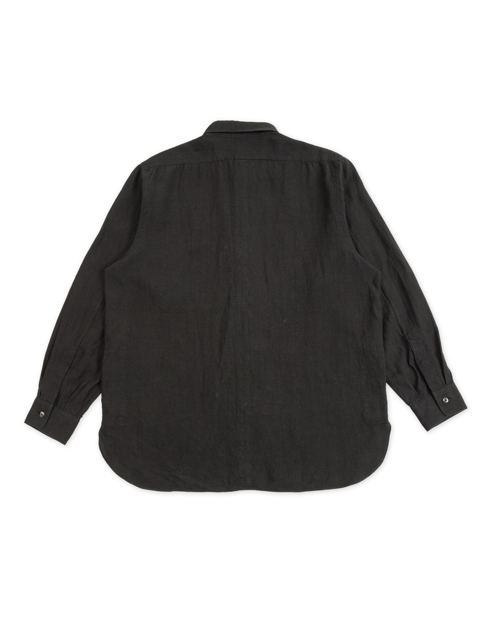 Senui Inside Pockets Shirt - Black Linen - Standard & Strange