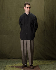 Senui Inside Pockets Shirt - Black Linen - Standard & Strange